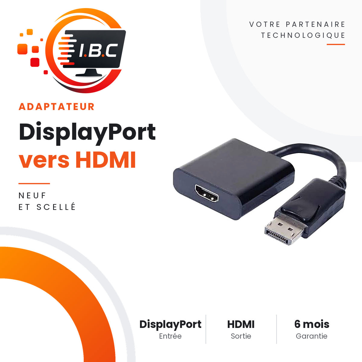 Adaptateur DisplayPort vers HDMI