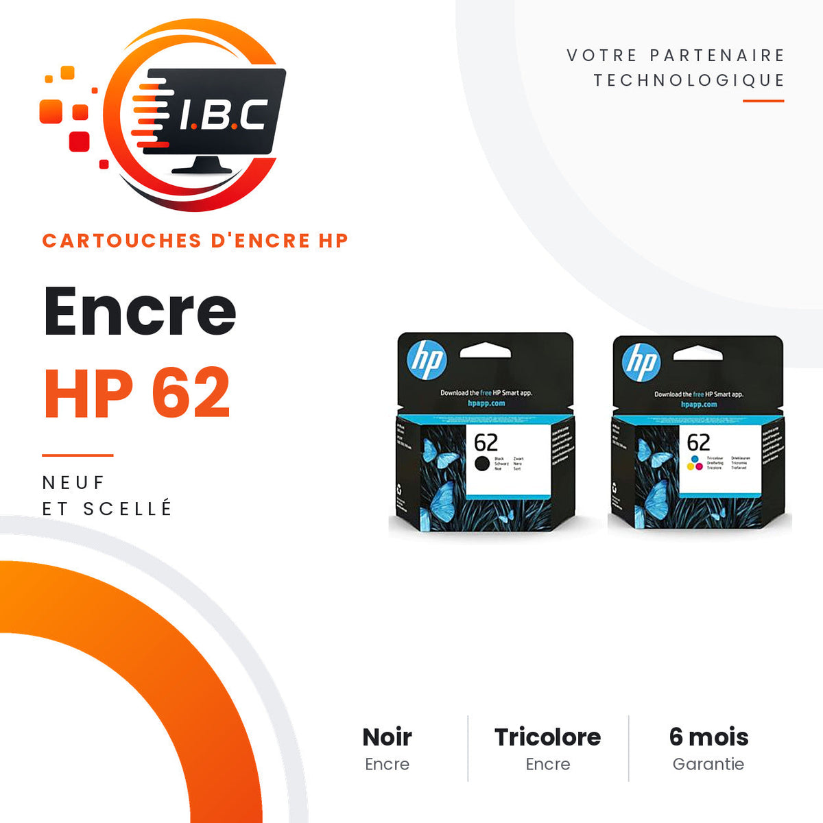 IBC - Cartouches d'encre HP 62