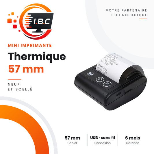 Mini imprimante thermique USB sans fil 57 mm
