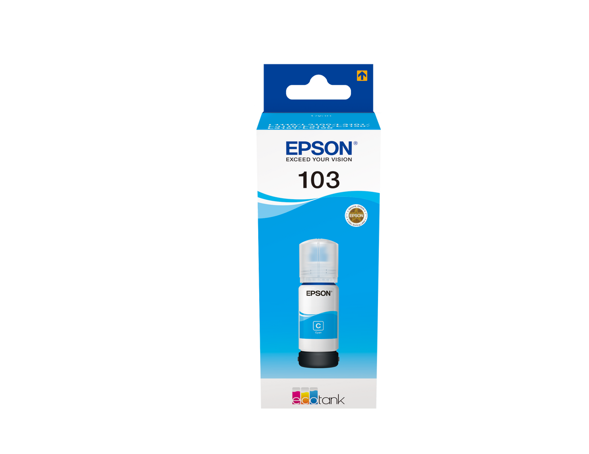Bouteille d'encre Epson 103 EcoTank cyan