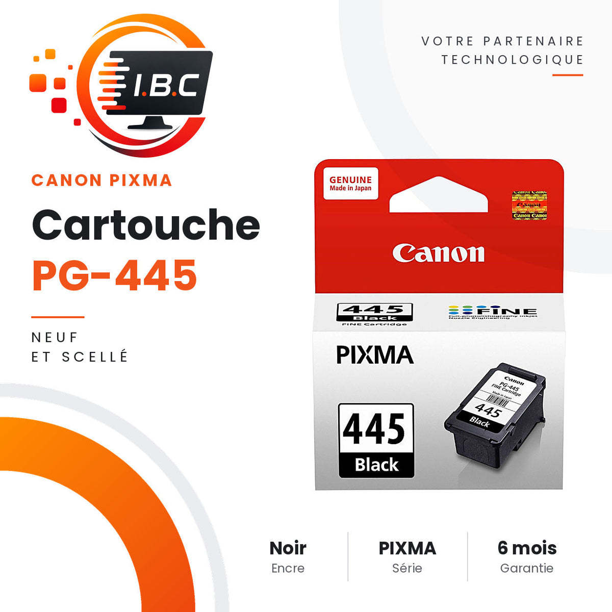 Cartouche d'encre Canon PG-445 noir