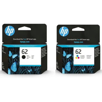 Cartouches d'encre HP 62 noire et tricolore
