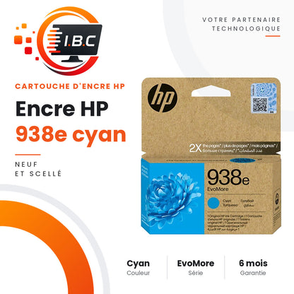 IBC - Cartouche d'encre HP 938e EvoMore cyan