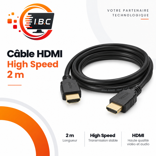 Câble HDMI High Speed 2 m IBC
