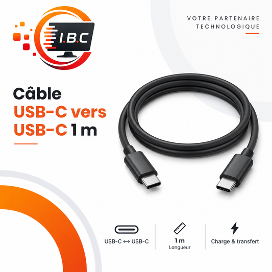 Câble USB-C vers USB-C 1 m IBC