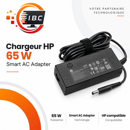 Chargeur HP 65 W Smart AC Adapter IBC