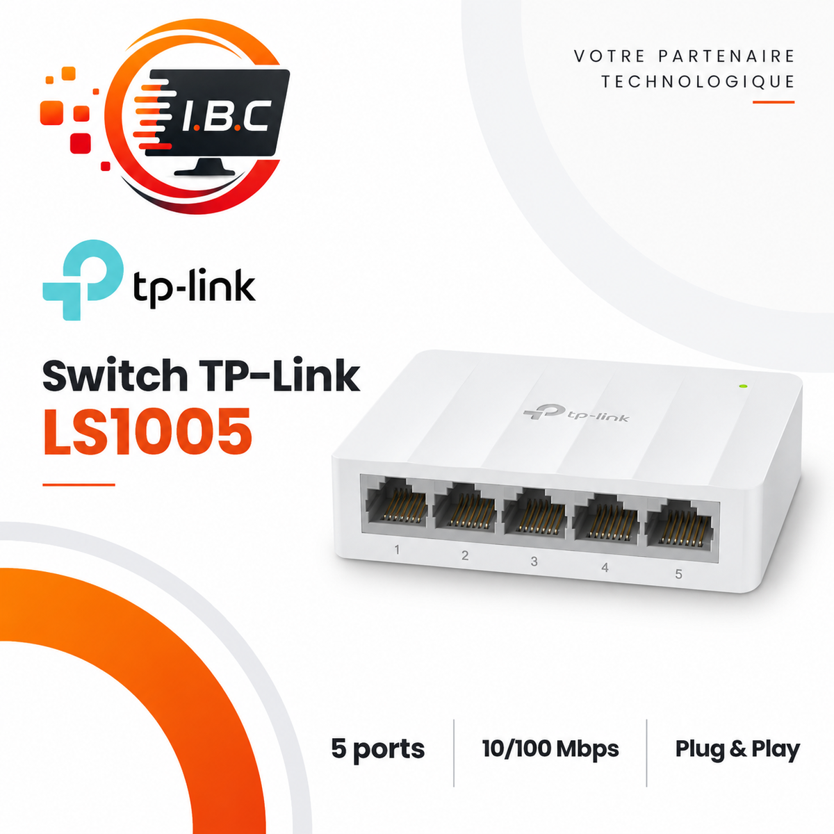Switch TP-Link LS1005 – 5 ports 10/100 Mbps