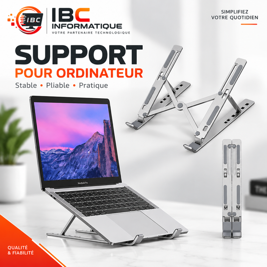 Support pliable pour ordinateur portable