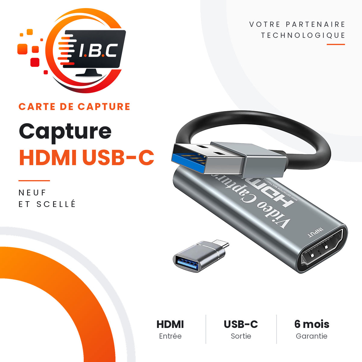 Carte de capture vidéo HDMI vers USB-C