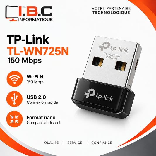 Clé USB Wi-Fi TP-Link TL-WN725N 150 Mbps — IBC Informatique