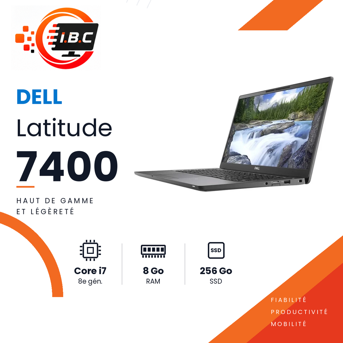 Dell Latitude 7400 Core i7 8 Go SSD 256 Go - IBC Informatique